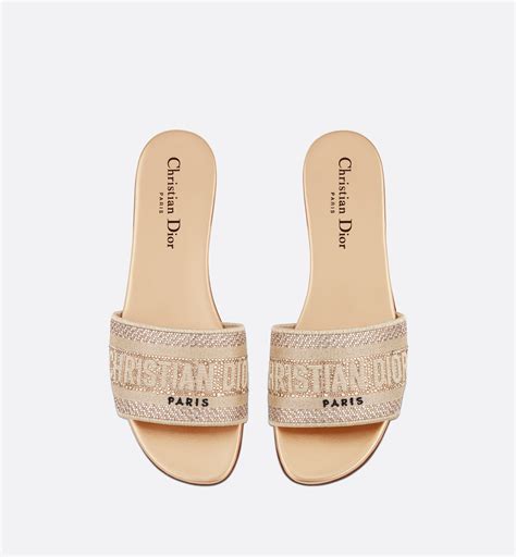 dior dway slides white and gold|christian dior sandals price.